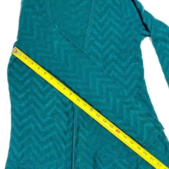 Moth Long Teal Green Duster Cardigan Anthropologie Size S/P - Picture 11 of 12